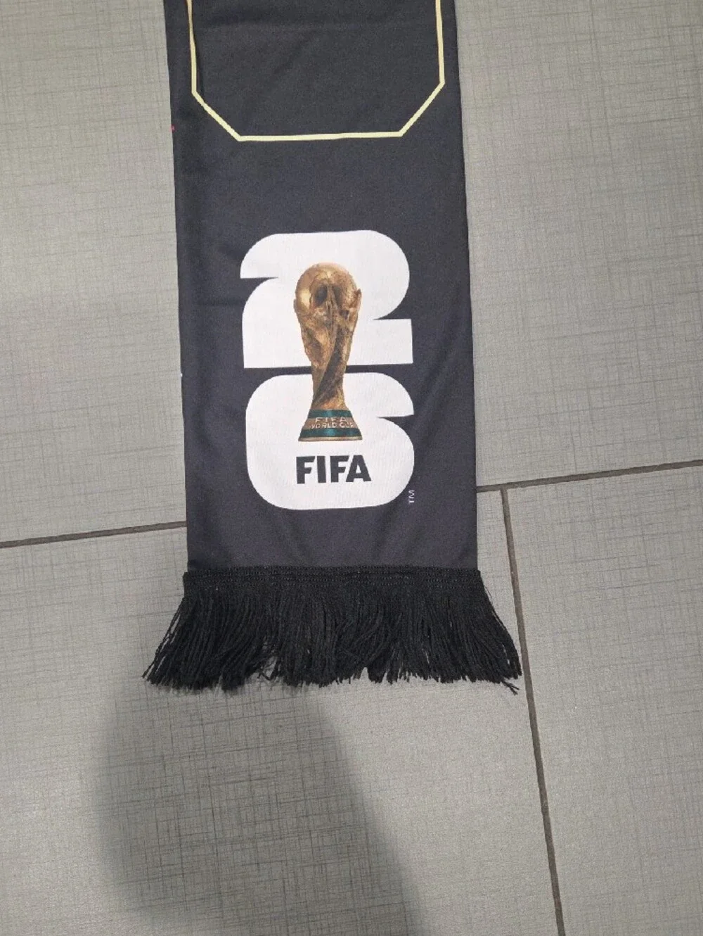 FIFA Fan Mart Black Logo Scarf with Trophy Emblems